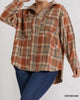 Collar Button Down Overshirt in Plaid - thumbnail