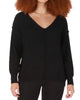 V-Neck Sweater in Black - thumbnail