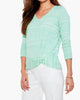 Spacedye Vital Twist Sweater in Green Mix - thumbnail
