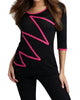 Zig Zag Sweater in Black/Fuchsia - thumbnail