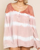 Stripe Tie Dye Plus Sweater in Wild Strawberry - thumbnail