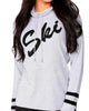 Ski Drawstring Sweater in Gray/Black - thumbnail
