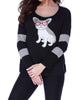 Puppy Eyes Pullover in Black - thumbnail