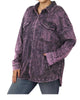 Mineral Washed Shacket in Blackberry - thumbnail