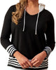 Zig Zag Hoodie in Black/White - thumbnail