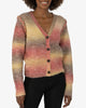 Isla Braided Button Down Cardigan in Oatmeal/Coral - thumbnail
