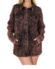 Mineral Washed Shacket in Rust Brown - thumbnail