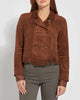 Zora Fringe Suede Jacket in Bronze - thumbnail