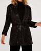 Sequin Belt Blazer in Black - thumbnail
