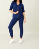 Soft Stretch Hooded Vest in Navy - thumbnail