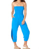 Smocked Top Jumpsuit in Mykonos - thumbnail