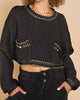Pullover Sweater in Black - thumbnail