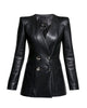 Claude Recycled Leather Blazer - thumbnail
