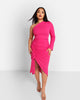 Rebdolls Women's Azalea One Shoulder Asymmetrical Midi Bodycon Dress - thumbnail
