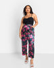 Rebdolls Women's Venus Floral Print Satin Cigarette Pants - thumbnail