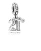 21 Years Of Love, Clear Cz in Silver - thumbnail
