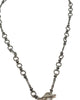 22" Oxidized Chain With Oxidized Diamond Mini Toggle Necklace in Silver - thumbnail