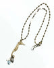 Amphitrite Bronze Sea Horse Necklace in Multi - thumbnail