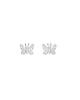Butterfly Diamond Earrings in Silver - thumbnail