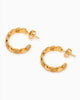 Habibi Heart Hoop Earrings in Gold - thumbnail