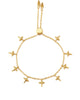 Baguette Cross Bracelet in Gold - thumbnail