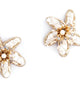 Delana Earrings (Clip On Flower) in Ivory - thumbnail