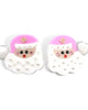 Christmas Pink Santa Earrings in White/Pink - thumbnail