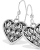 Delicate Memories Heart Earrings in Silver - thumbnail