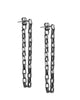 Box Link Chain Drape Earrings in Hematite - thumbnail