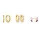 Emerald Artic Ear Stack Set in Gold - thumbnail