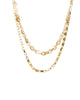 Double Resin/Metal Link Necklace in Gold - thumbnail