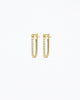 Dylan Gemstone Link Earrings in Gold/Clear - thumbnail