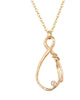 Figure Eight Necklace With Diamond in Yellow Gold - thumbnail