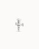 Cross Piercing Stud Earrings in Silver Plated - thumbnail