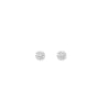 Circle Diamond Circle Earrings in Silver - thumbnail