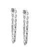 Box Link Chain Drape Earrings in Silver - thumbnail