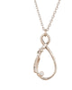 Figure Eight Necklace With Diamond in White Gold - thumbnail