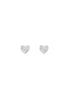 Diamond Heart Earrings in Silver - thumbnail