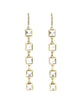 Crystal Hanging Earrings in Silver - thumbnail
