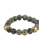 Gold Cera Faceted Labradorite Stretch Bracelet in Multi - thumbnail
