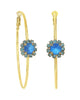 Bianca Hoops Earrings in Blue Crystal - thumbnail