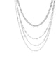Four Strand Link Necklace in Silver - thumbnail