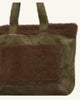 Corsa Nappa Shopper With Shearling Trim Bag in Brown - thumbnail