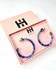 Hoop Earrings in Blue - thumbnail