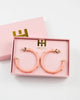 Hoop Earrings in Rose/Gold Balls - thumbnail