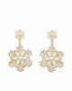 Iridescent Snowflake Earrings in White - thumbnail