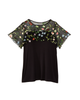 Coreen Mesh Embroidered Ruffle Tee - thumbnail