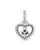 Heart Dangle With Honey-Colored Crystal in Silver - thumbnail