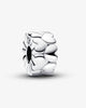 Heart Pattern Clip Charm in Silver - thumbnail