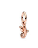 Letter Y Script Alphabet Dangle Charm in Rose Gold - thumbnail